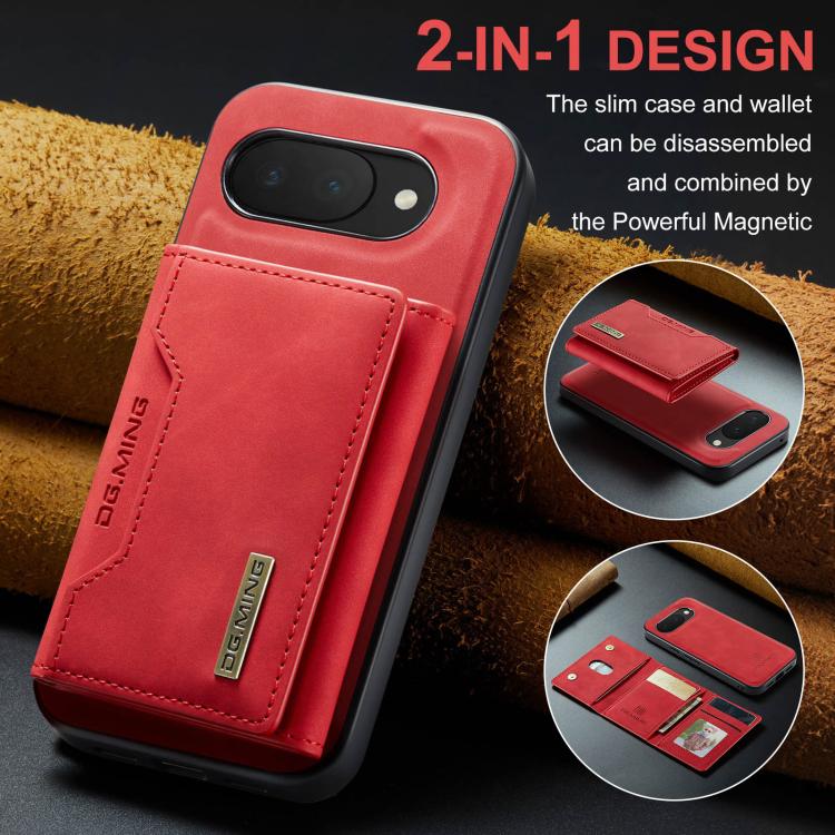 For Google Pixel 10a DG.MING M2 Series 3-Fold Multi Card Bag + Magnetic Phone Case
