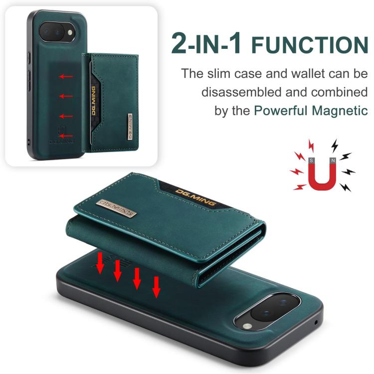 For Google Pixel 10a DG.MING M2 Series 3-Fold Multi Card Bag + Magnetic Phone Case