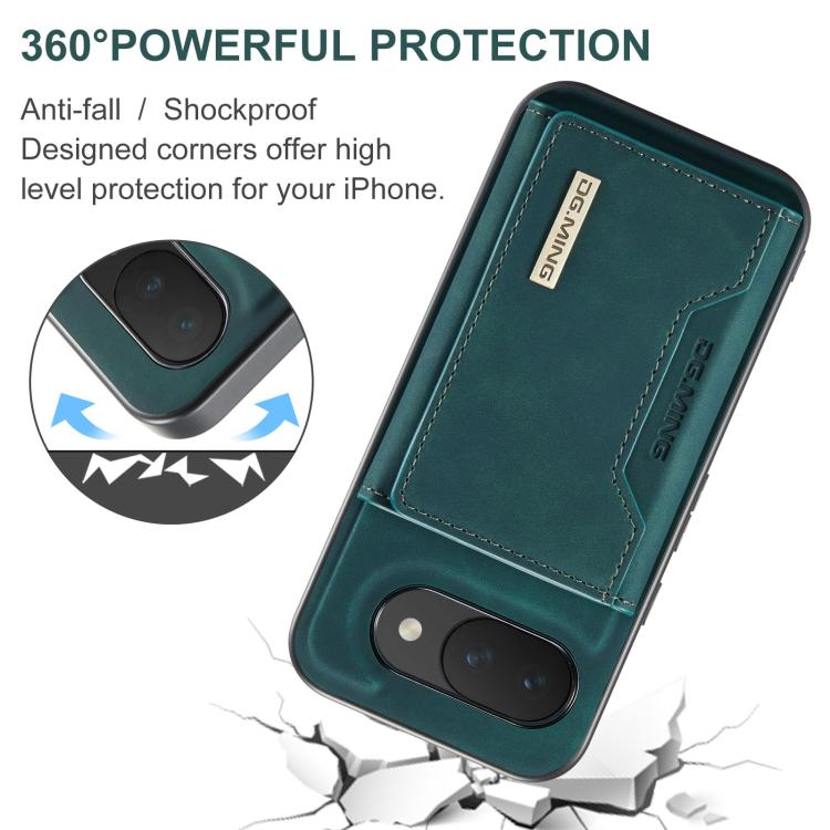 For Google Pixel 10a DG.MING M2 Series 3-Fold Multi Card Bag + Magnetic Phone Case