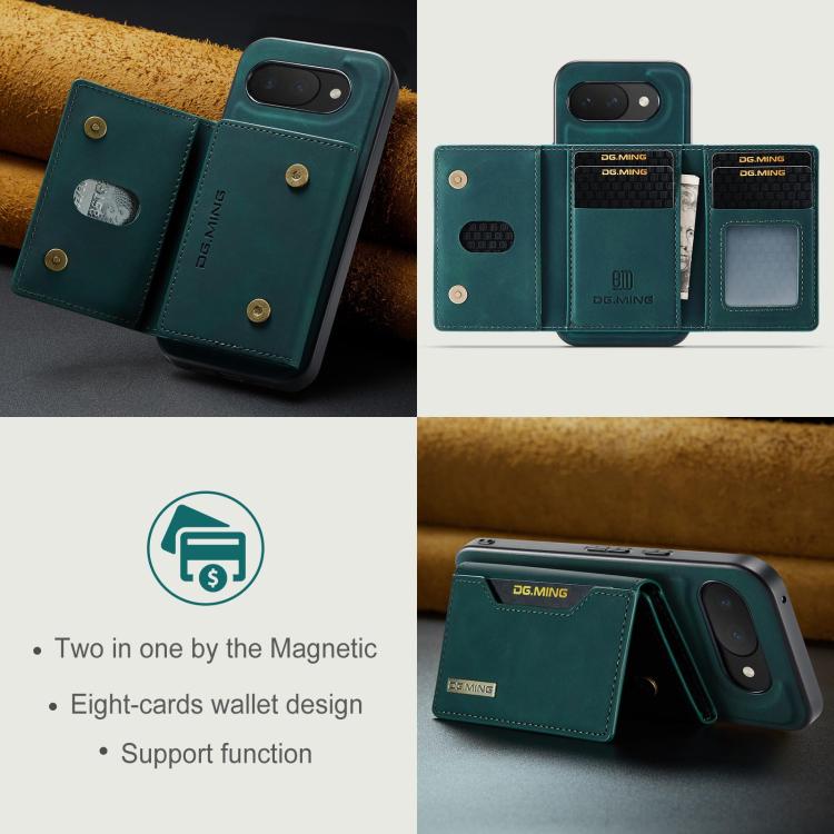 For Google Pixel 10a DG.MING M2 Series 3-Fold Multi Card Bag + Magnetic Phone Case