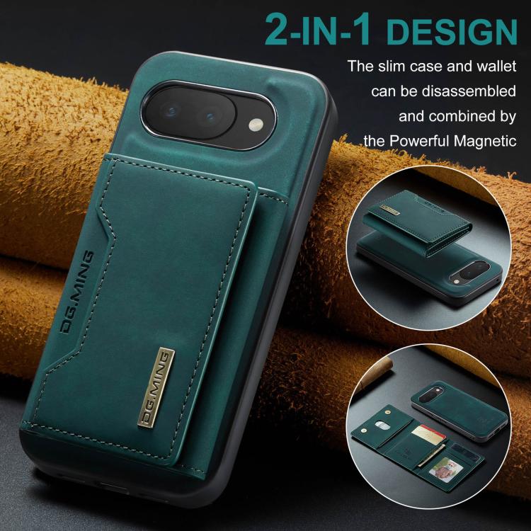 For Google Pixel 10a DG.MING M2 Series 3-Fold Multi Card Bag + Magnetic Phone Case