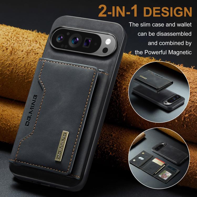 For Google Pixel 10 Pro XL DG.MING M2 Series 3-Fold Multi Card Bag + Magnetic Phone Case