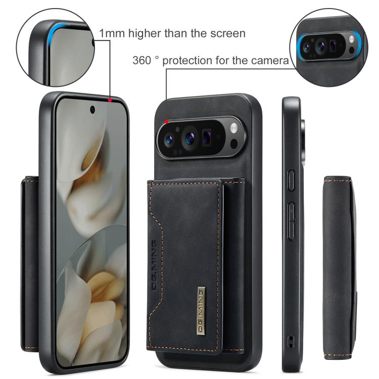 For Google Pixel 10 Pro XL DG.MING M2 Series 3-Fold Multi Card Bag + Magnetic Phone Case