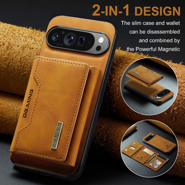 For Google Pixel 10 Pro XL DG.MING M2 Series 3-Fold Multi Card Bag + Magnetic Phone Case