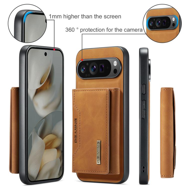 For Google Pixel 10 Pro XL DG.MING M2 Series 3-Fold Multi Card Bag + Magnetic Phone Case