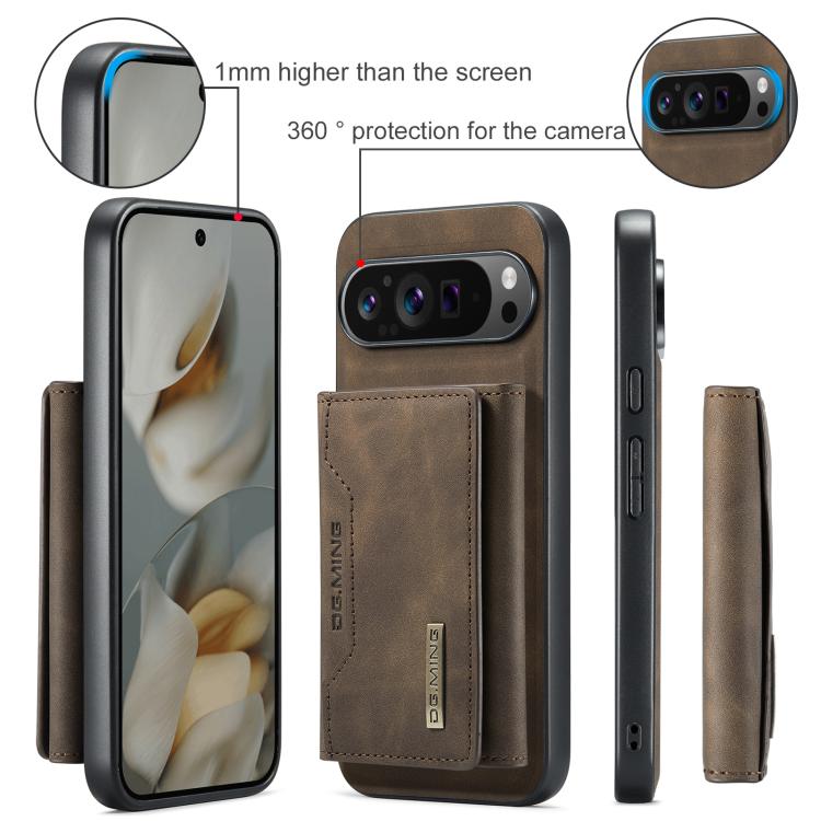 For Google Pixel 10 Pro XL DG.MING M2 Series 3-Fold Multi Card Bag + Magnetic Phone Case