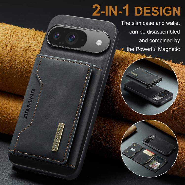 For Google Pixel 10 / 10 Pro DG.MING M2 Series 3-Fold Multi Card Bag + Magnetic Phone Case