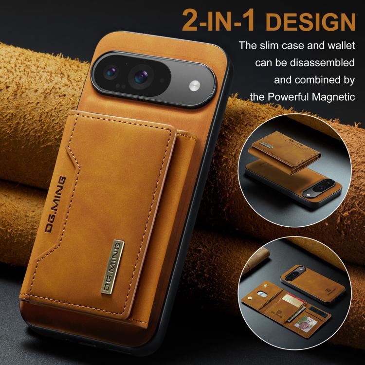 For Google Pixel 10 / 10 Pro DG.MING M2 Series 3-Fold Multi Card Bag + Magnetic Phone Case