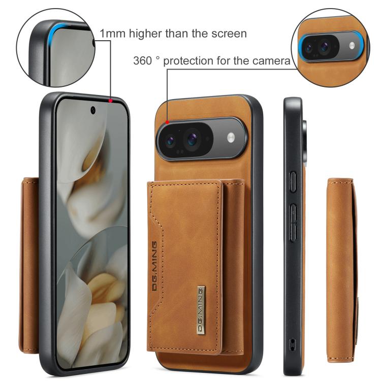 For Google Pixel 10 / 10 Pro DG.MING M2 Series 3-Fold Multi Card Bag + Magnetic Phone Case