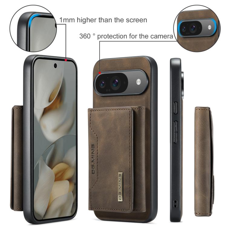For Google Pixel 10 / 10 Pro DG.MING M2 Series 3-Fold Multi Card Bag + Magnetic Phone Case
