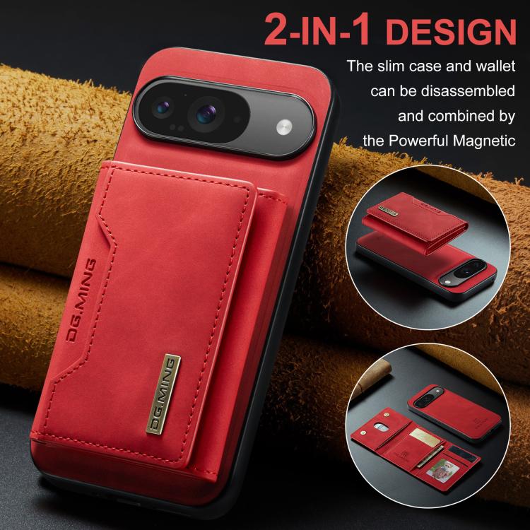 For Google Pixel 10 / 10 Pro DG.MING M2 Series 3-Fold Multi Card Bag + Magnetic Phone Case