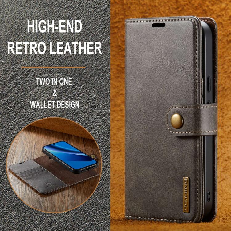 For Google Pixel 10a DG.MING Crazy Horse Texture Detachable Magnetic Leather Phone Case