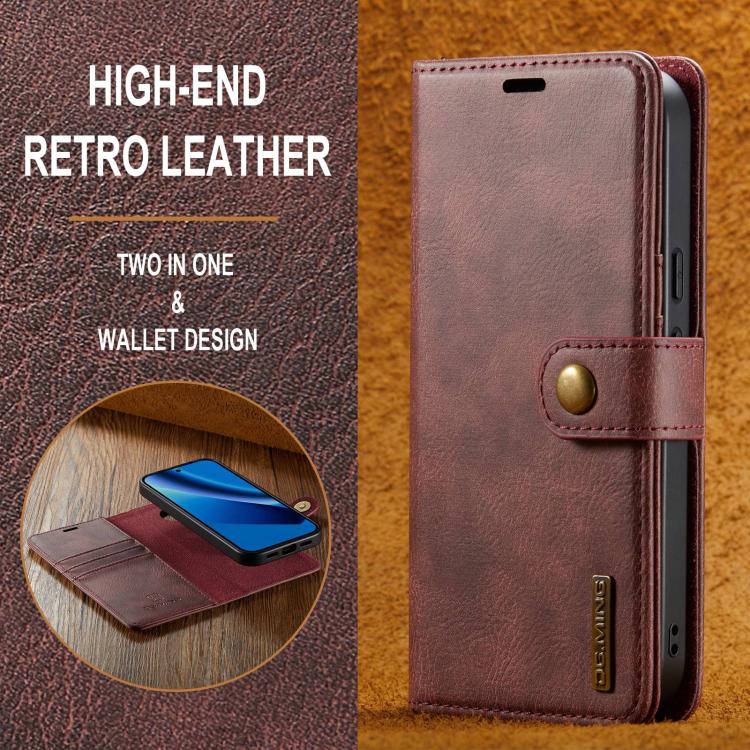 For Google Pixel 10a DG.MING Crazy Horse Texture Detachable Magnetic Leather Phone Case