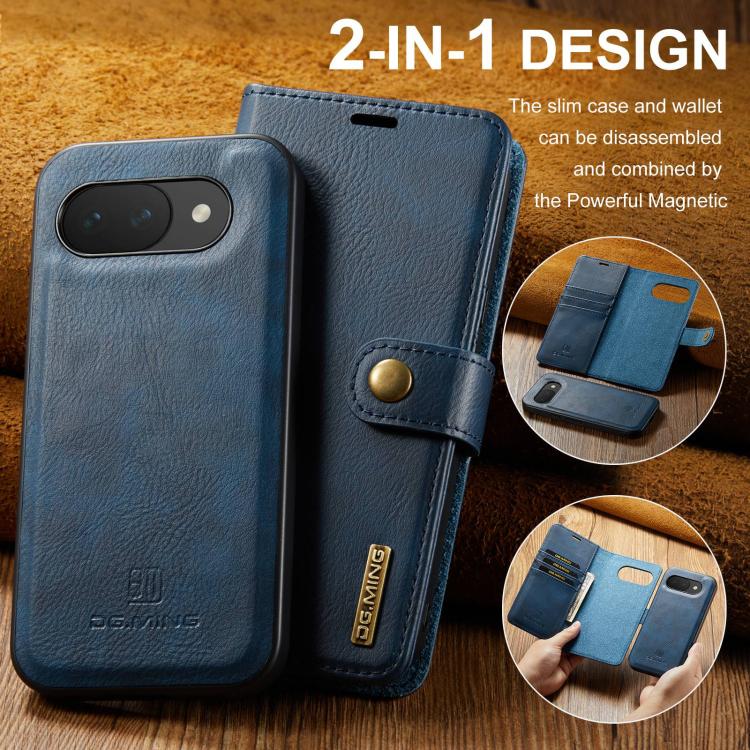For Google Pixel 10a DG.MING Crazy Horse Texture Detachable Magnetic Leather Phone Case