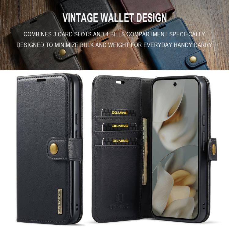 For Google Pixel 10 / 10 Pro DG.MING Crazy Horse Texture Detachable Magnetic Leather Phone Case