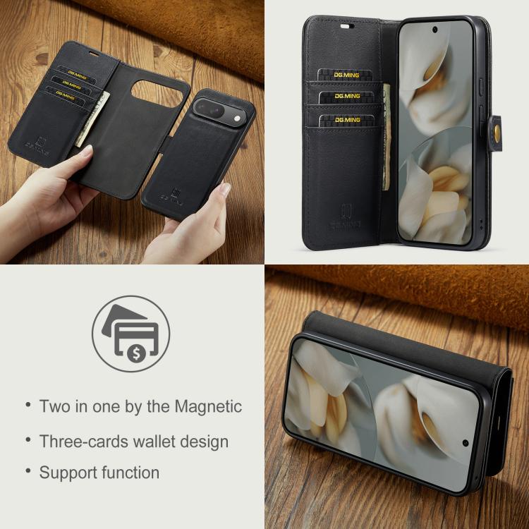 For Google Pixel 10 / 10 Pro DG.MING Crazy Horse Texture Detachable Magnetic Leather Phone Case