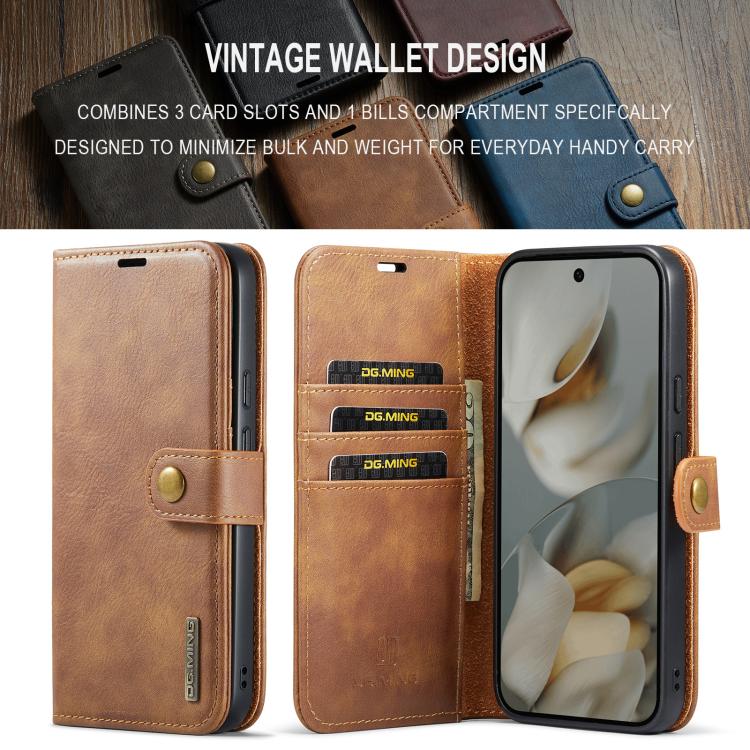 For Google Pixel 10 / 10 Pro DG.MING Crazy Horse Texture Detachable Magnetic Leather Phone Case