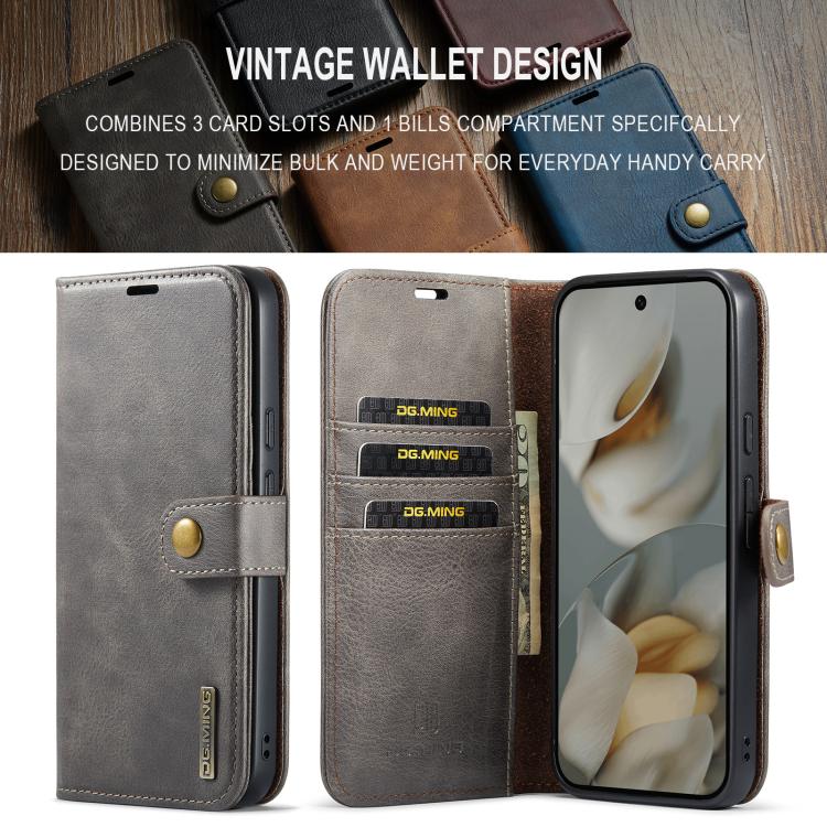 For Google Pixel 10 / 10 Pro DG.MING Crazy Horse Texture Detachable Magnetic Leather Phone Case