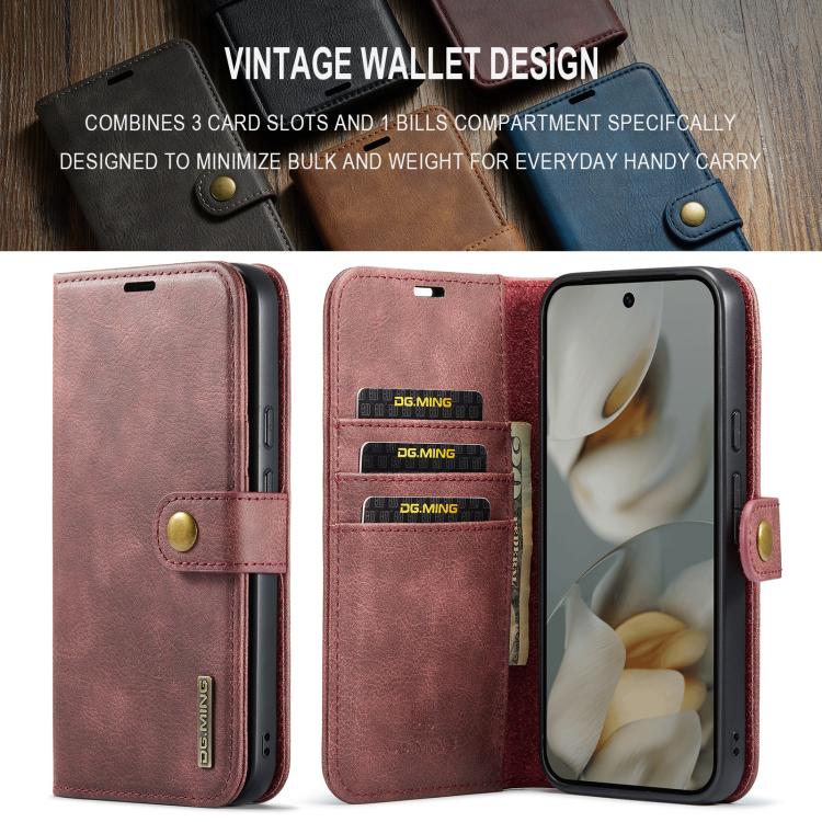 For Google Pixel 10 / 10 Pro DG.MING Crazy Horse Texture Detachable Magnetic Leather Phone Case