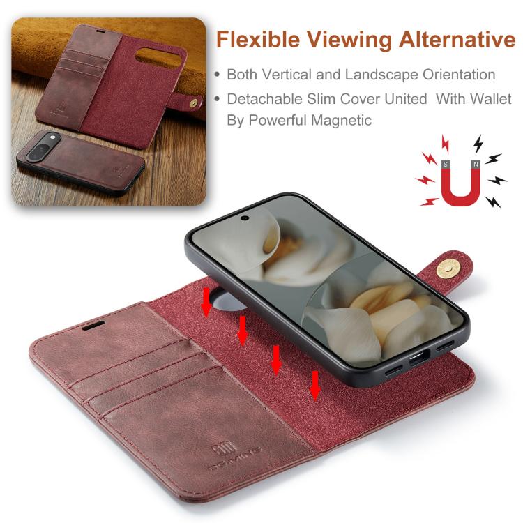 For Google Pixel 10 / 10 Pro DG.MING Crazy Horse Texture Detachable Magnetic Leather Phone Case
