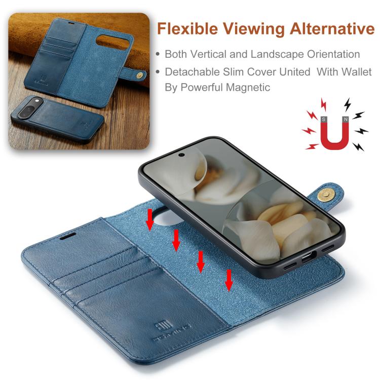 For Google Pixel 10 / 10 Pro DG.MING Crazy Horse Texture Detachable Magnetic Leather Phone Case
