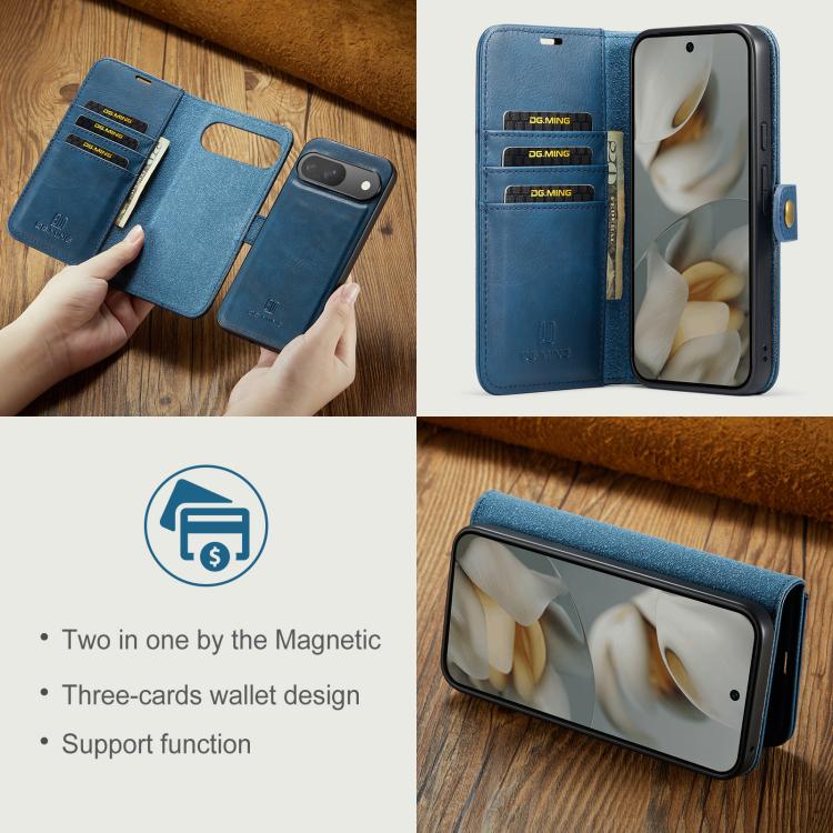 For Google Pixel 10 / 10 Pro DG.MING Crazy Horse Texture Detachable Magnetic Leather Phone Case