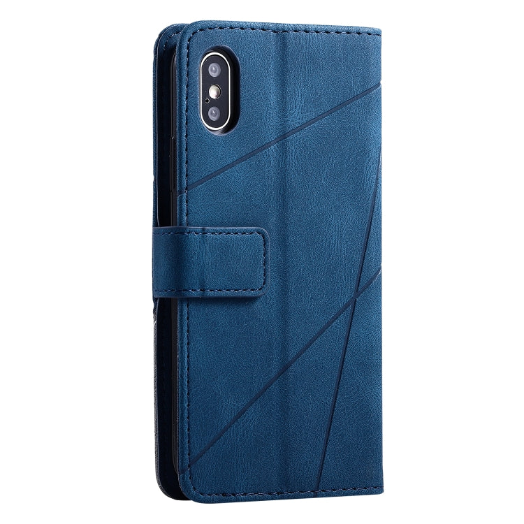 For iPhone X / XS Skin Feel Splicing Horizontal Flip Leather Case with Holder & Card Slots & Wallet & Photo Frame