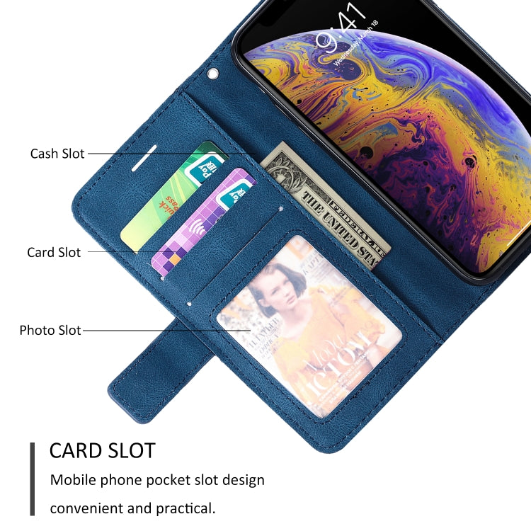 For iPhone X / XS Skin Feel Splicing Horizontal Flip Leather Case with Holder & Card Slots & Wallet & Photo Frame