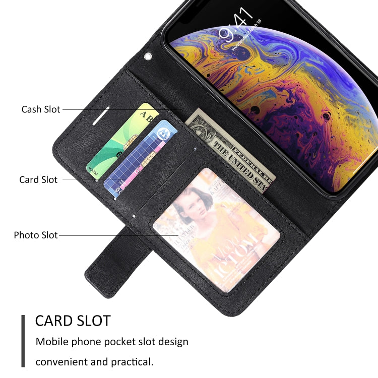 For iPhone X / XS Skin Feel Splicing Horizontal Flip Leather Case with Holder & Card Slots & Wallet & Photo Frame