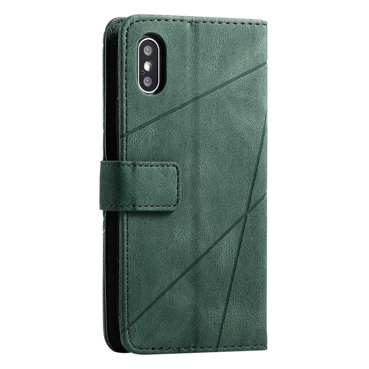 For iPhone X / XS Skin Feel Splicing Horizontal Flip Leather Case with Holder & Card Slots & Wallet & Photo Frame