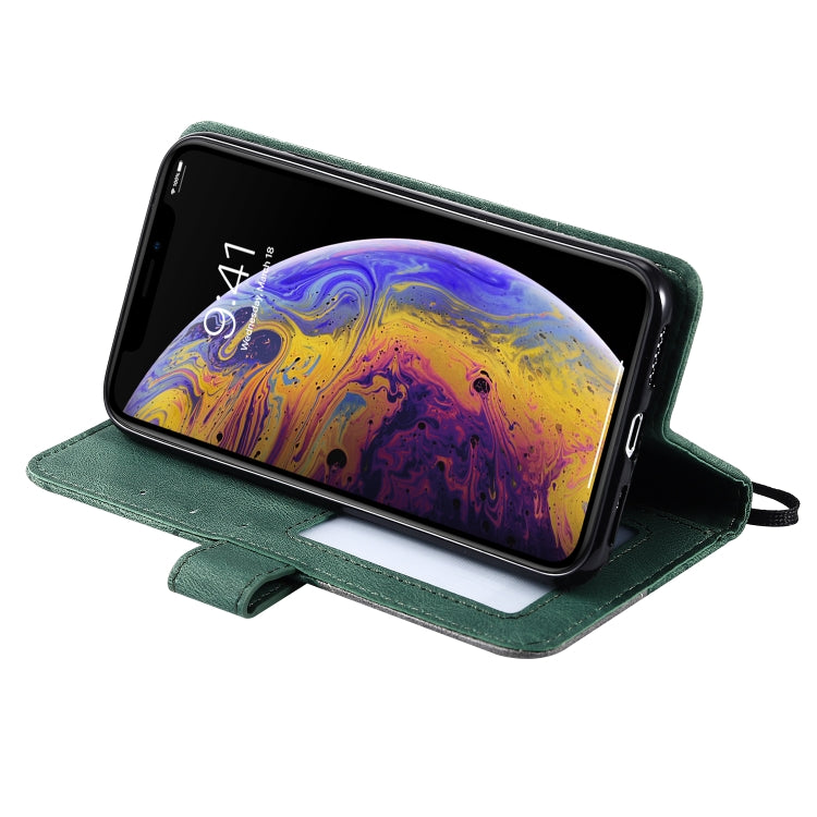 For iPhone X / XS Skin Feel Splicing Horizontal Flip Leather Case with Holder & Card Slots & Wallet & Photo Frame