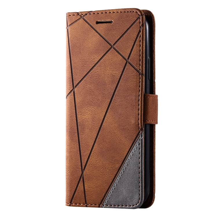 For iPhone X / XS Skin Feel Splicing Horizontal Flip Leather Case with Holder & Card Slots & Wallet & Photo Frame
