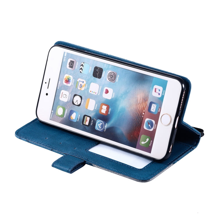 For iPhone 6 Plus Skin Feel Splicing Horizontal Flip Leather Case with Holder & Card Slots & Wallet & Photo Frame