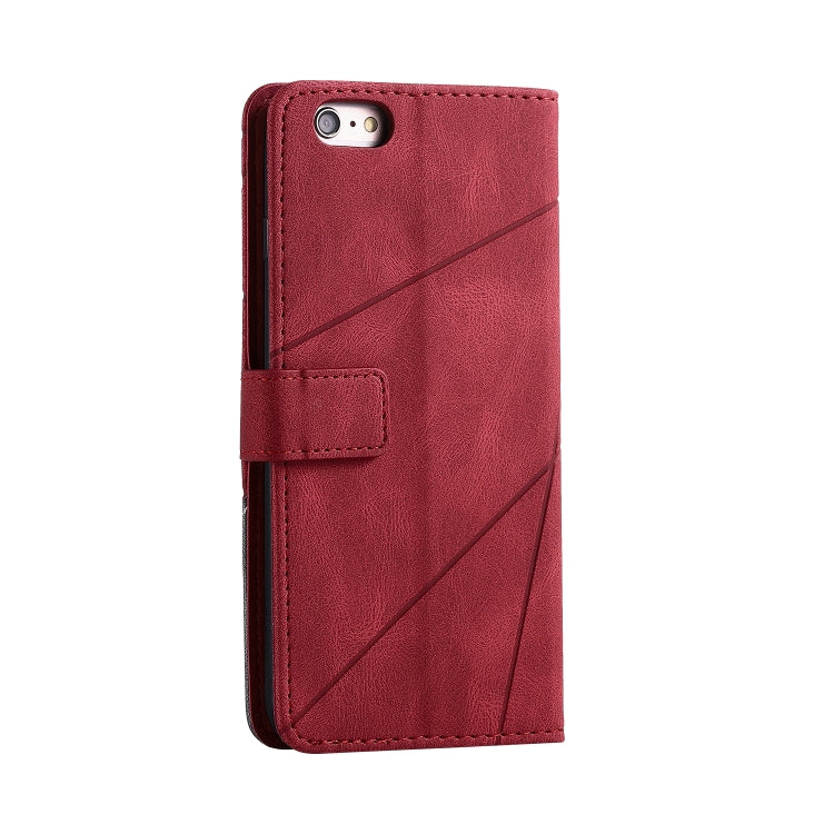 For iPhone 6 Plus Skin Feel Splicing Horizontal Flip Leather Case with Holder & Card Slots & Wallet & Photo Frame