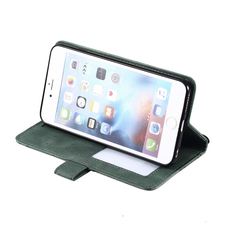 For iPhone 6 Plus Skin Feel Splicing Horizontal Flip Leather Case with Holder & Card Slots & Wallet & Photo Frame