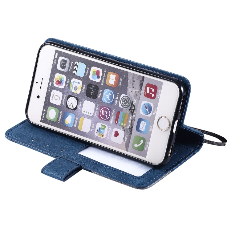 For iPhone 6 Skin Feel Splicing Horizontal Flip Leather Case with Holder & Card Slots & Wallet & Photo Frame
