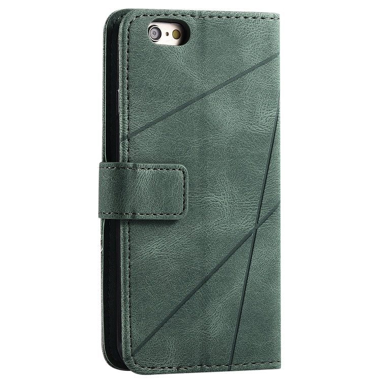 For iPhone 6 Skin Feel Splicing Horizontal Flip Leather Case with Holder & Card Slots & Wallet & Photo Frame