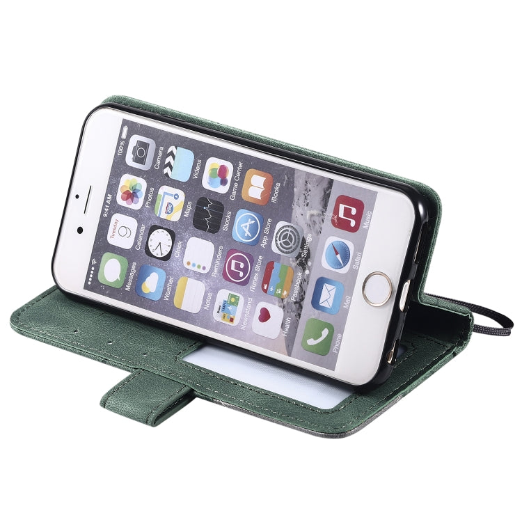 For iPhone 6 Skin Feel Splicing Horizontal Flip Leather Case with Holder & Card Slots & Wallet & Photo Frame