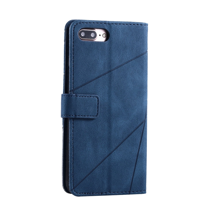 For iPhone 7 Plus Skin Feel Splicing Horizontal Flip Leather Case with Holder & Card Slots & Wallet & Photo Frame