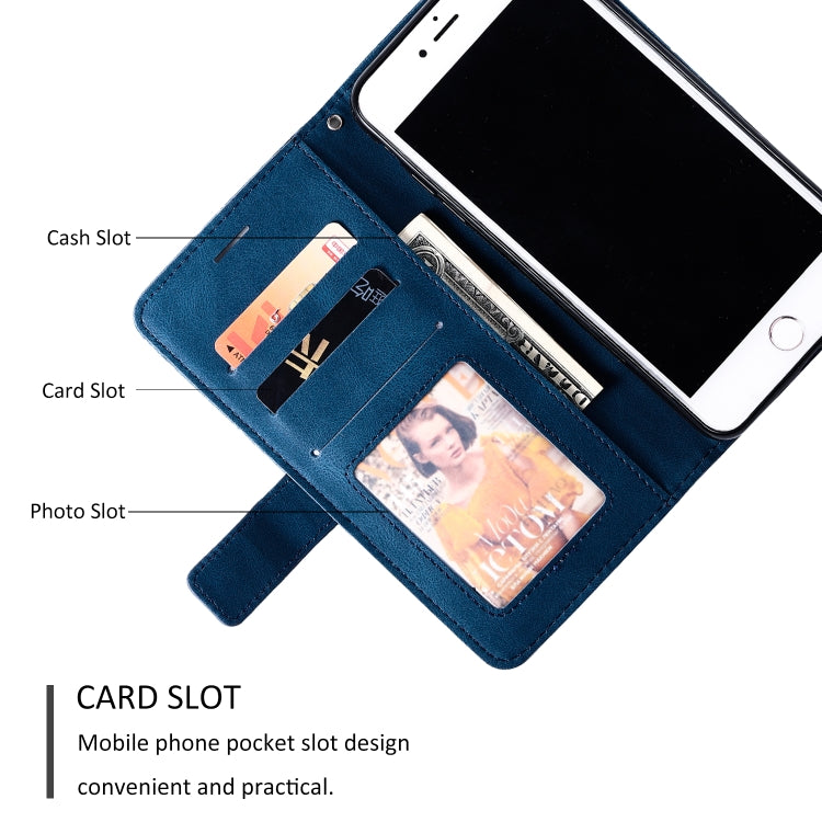 For iPhone 7 Plus Skin Feel Splicing Horizontal Flip Leather Case with Holder & Card Slots & Wallet & Photo Frame