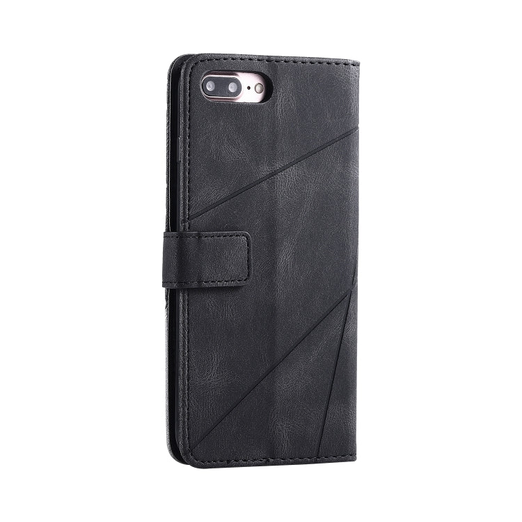 For iPhone 7 Plus Skin Feel Splicing Horizontal Flip Leather Case with Holder & Card Slots & Wallet & Photo Frame