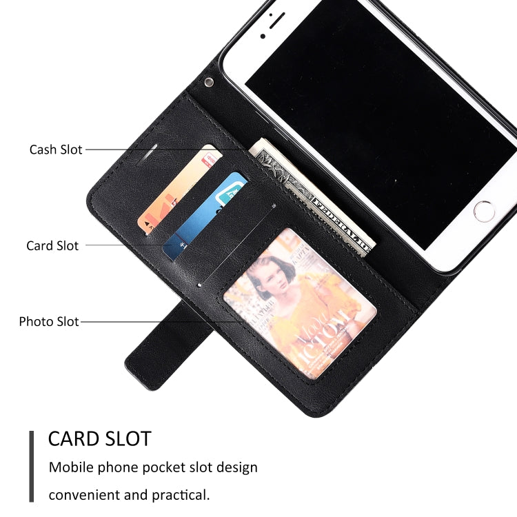 For iPhone 7 Plus Skin Feel Splicing Horizontal Flip Leather Case with Holder & Card Slots & Wallet & Photo Frame
