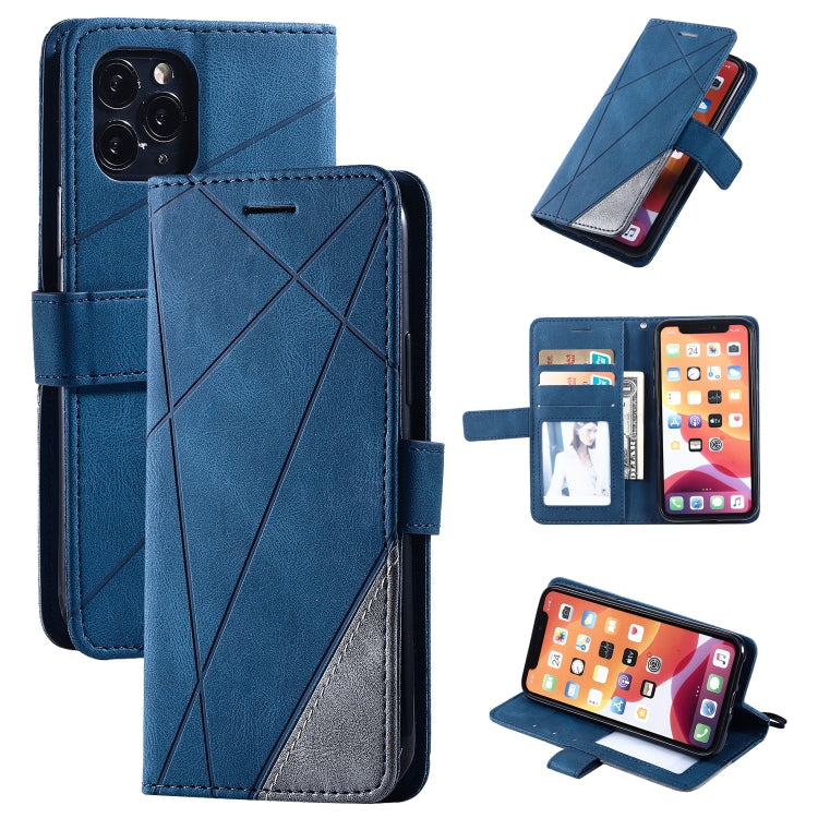 For iPhone 11 Skin Feel Splicing Horizontal Flip Leather Case with Holder & Card Slots & Wallet & Photo Frame