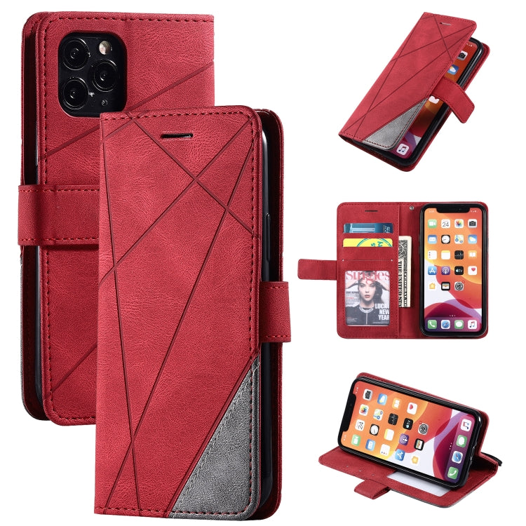 For iPhone 11 Pro Skin Feel Splicing Horizontal Flip Leather Case with Holder & Card Slots & Wallet & Photo Frame