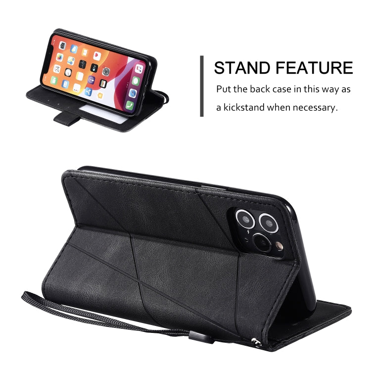 For iPhone 11 Pro Skin Feel Splicing Horizontal Flip Leather Case with Holder & Card Slots & Wallet & Photo Frame