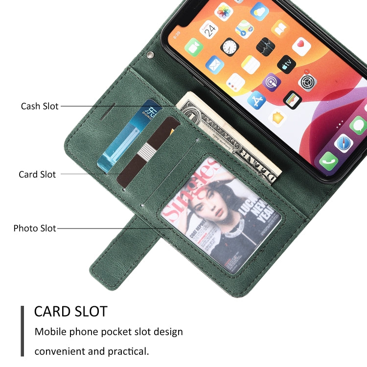 For iPhone 11 Pro Skin Feel Splicing Horizontal Flip Leather Case with Holder & Card Slots & Wallet & Photo Frame