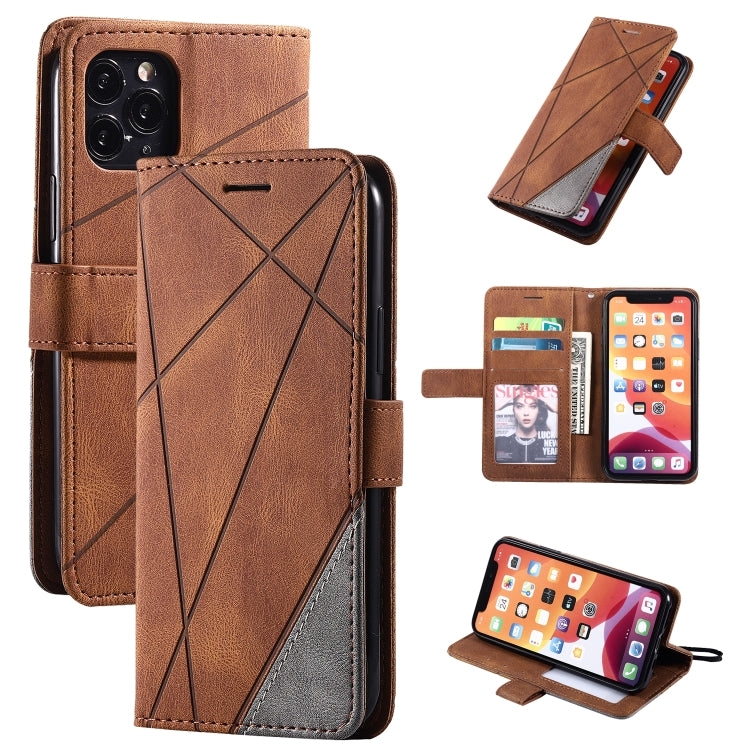 For iPhone 11 Pro Skin Feel Splicing Horizontal Flip Leather Case with Holder & Card Slots & Wallet & Photo Frame