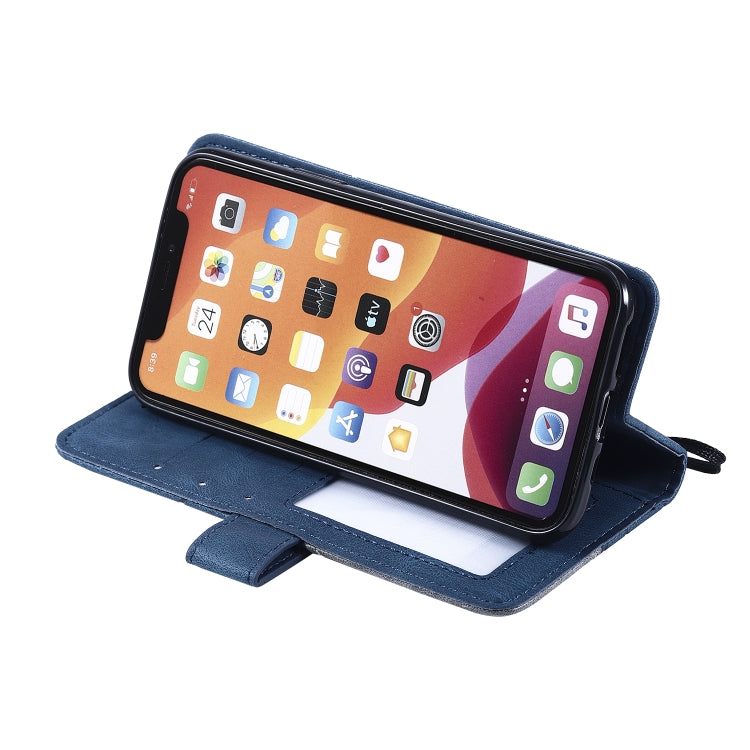 For iPhone 11 Pro Max Skin Feel Splicing Horizontal Flip Leather Case with Holder & Card Slots & Wallet & Photo Frame