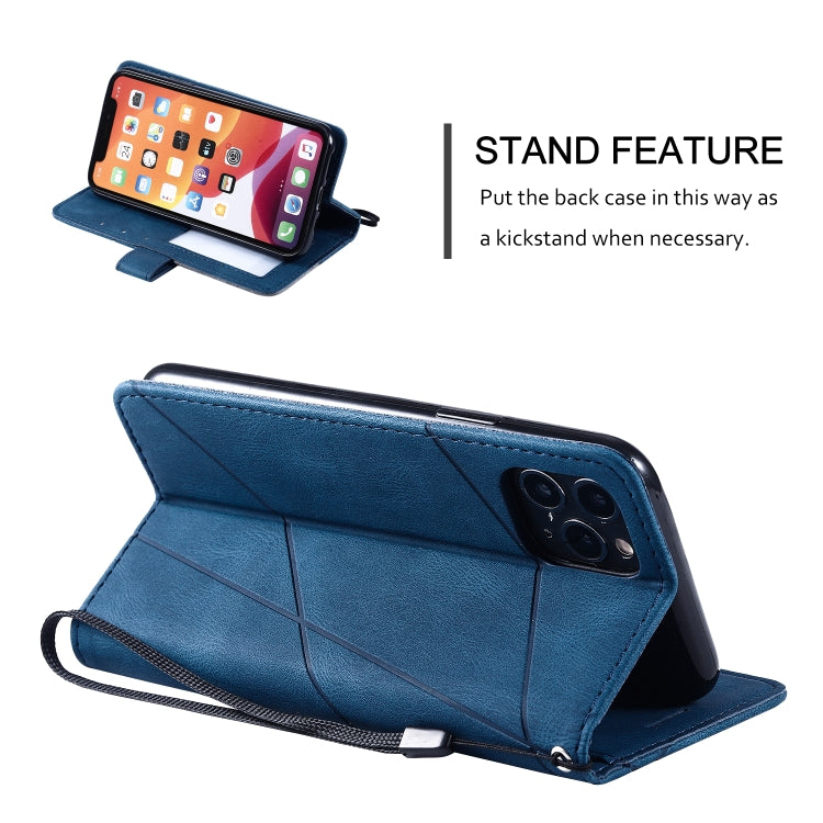 For iPhone 11 Pro Max Skin Feel Splicing Horizontal Flip Leather Case with Holder & Card Slots & Wallet & Photo Frame