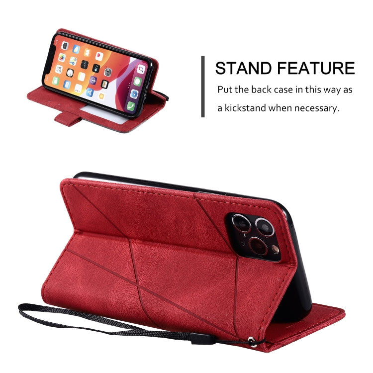 For iPhone 11 Pro Max Skin Feel Splicing Horizontal Flip Leather Case with Holder & Card Slots & Wallet & Photo Frame